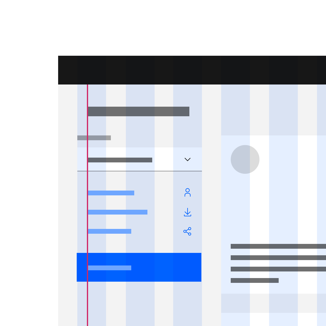 Do not take type off of the column structure to achieve alignment. Do not take type off of the column structure to achieve alignment.
