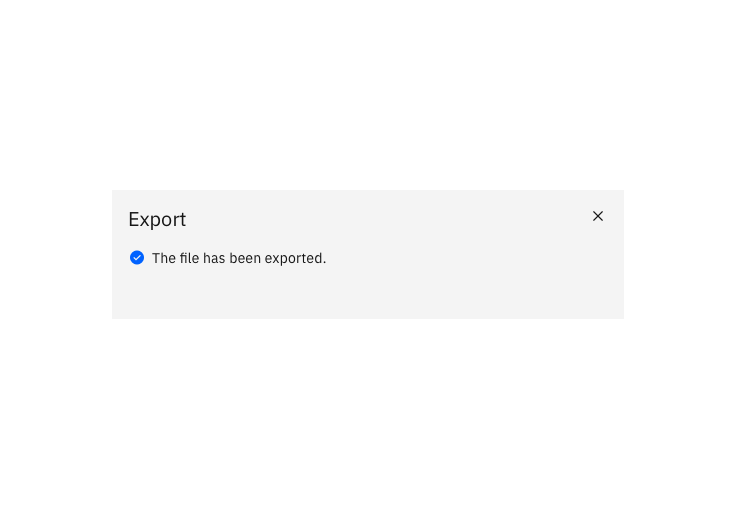 Example of a passive success modal Example of a passive success modal