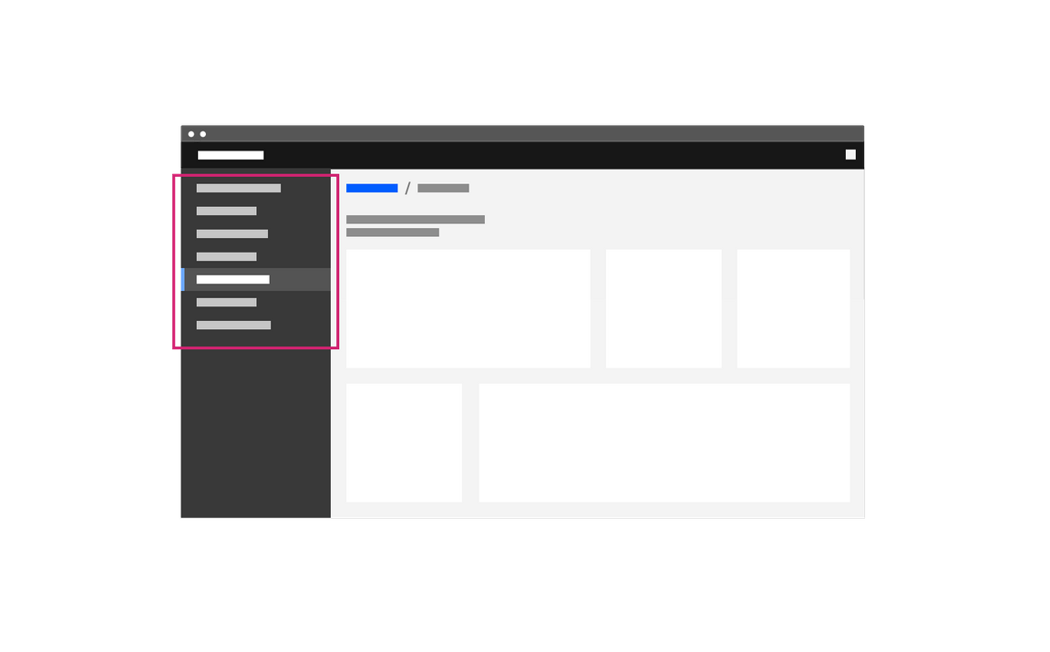 Example of a left panel. Example of a left panel.