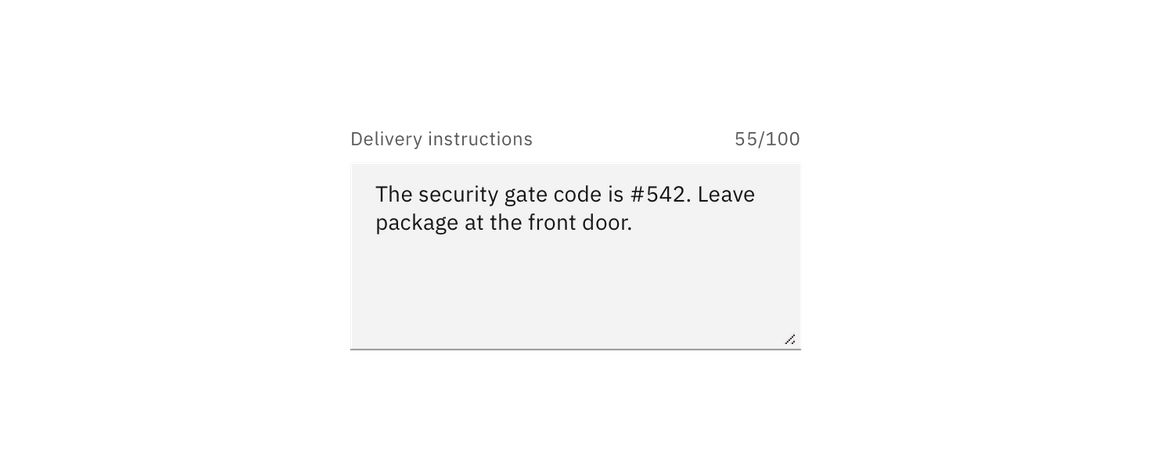 An example of a text area. An example of a text area.