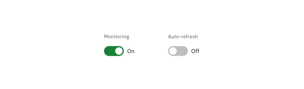 Example image of on and off toggles. Example image of on and off toggles.
