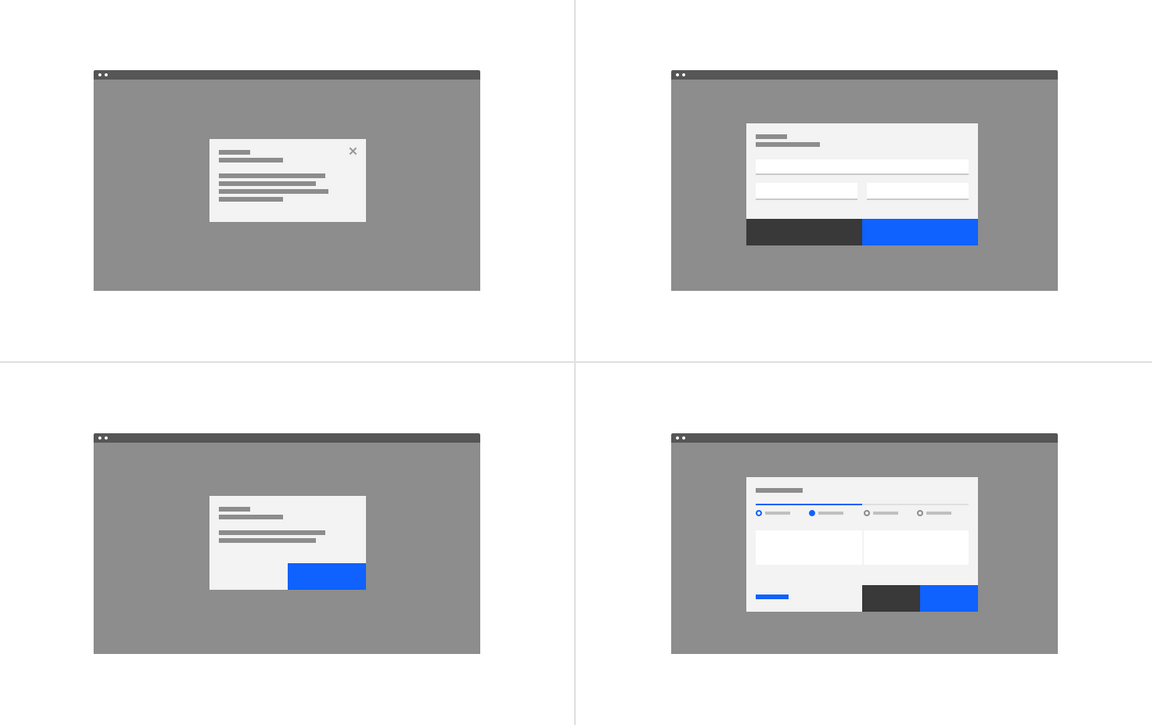 modal dialog variants modal dialog variants