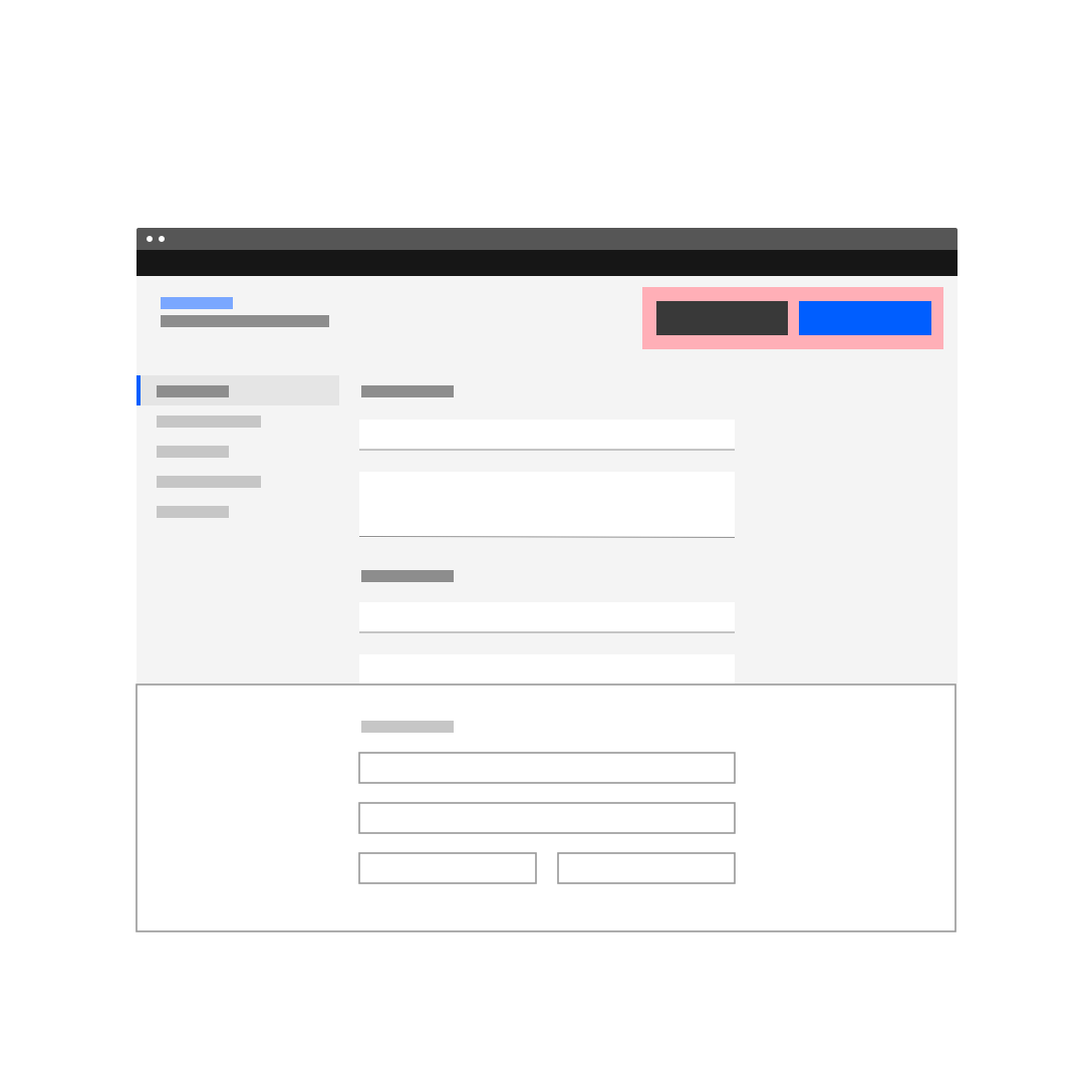 Do not top align primary and secondary action buttons in your layouts Do not top align primary and secondary action buttons in your layouts