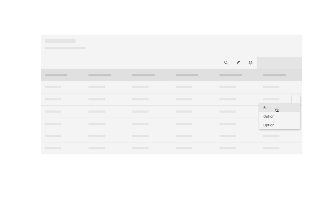 Example of an edit button in a table Example of an edit button in a table