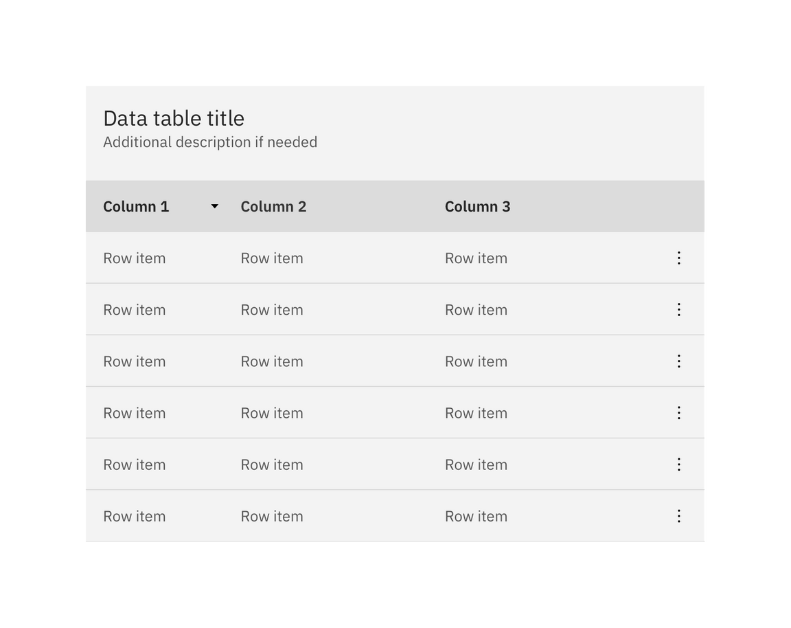 Persistent overflow icon example Persistent overflow icon example
