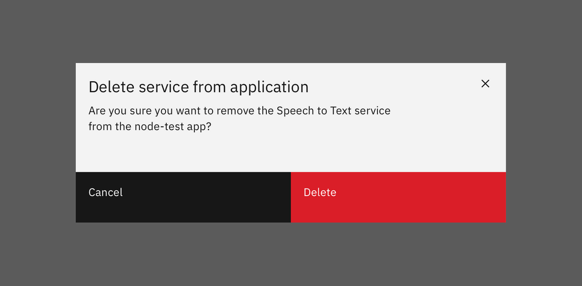danger button set in modal danger button set in modal