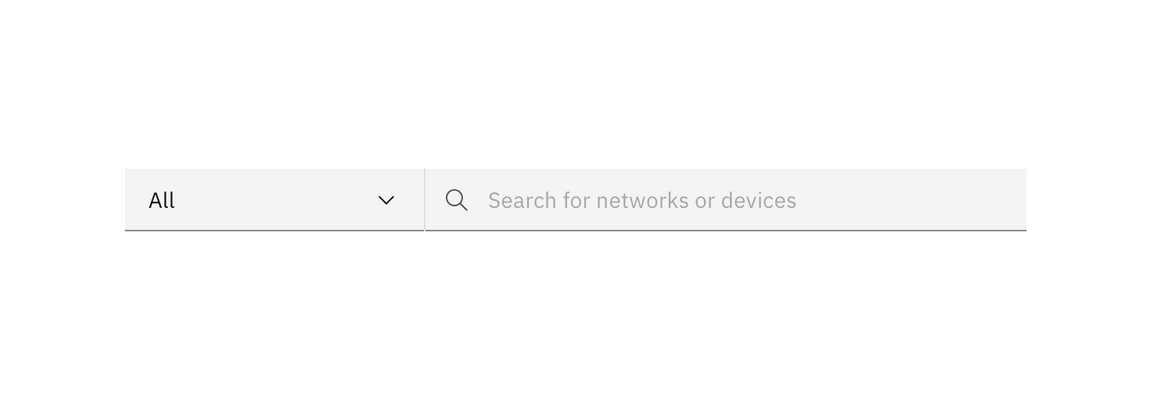 Example of a scope filter on a search field Example of a scope filter on a search field