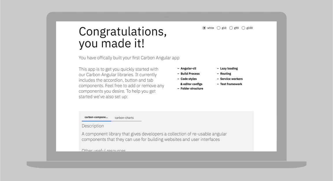 carbon-angular-starter screenshot carbon-angular-starter screenshot
