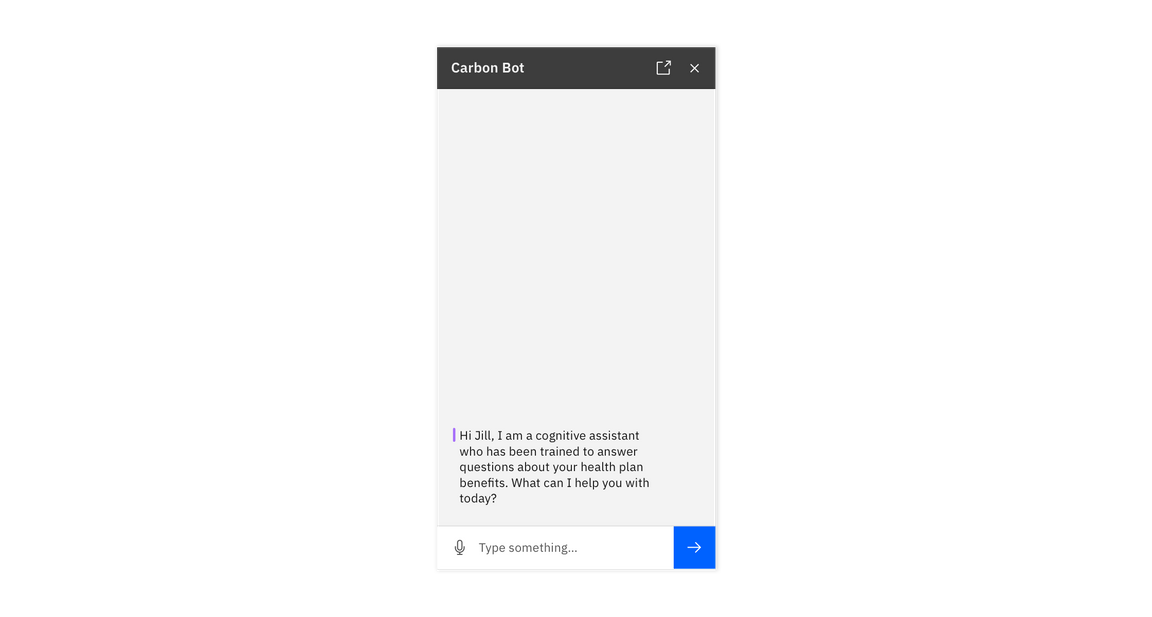 Chatbot greeting Chatbot greeting