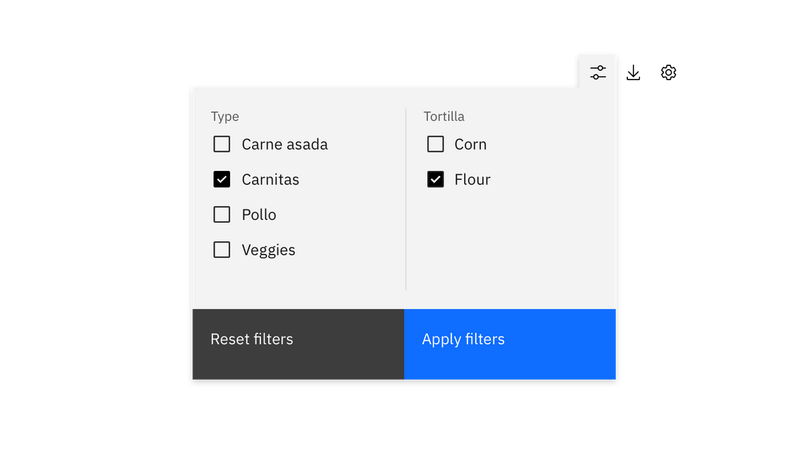 Batch filter example Batch filter example