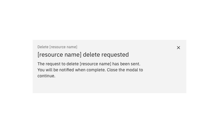 Example of a delete successful modal Example of a delete successful modal