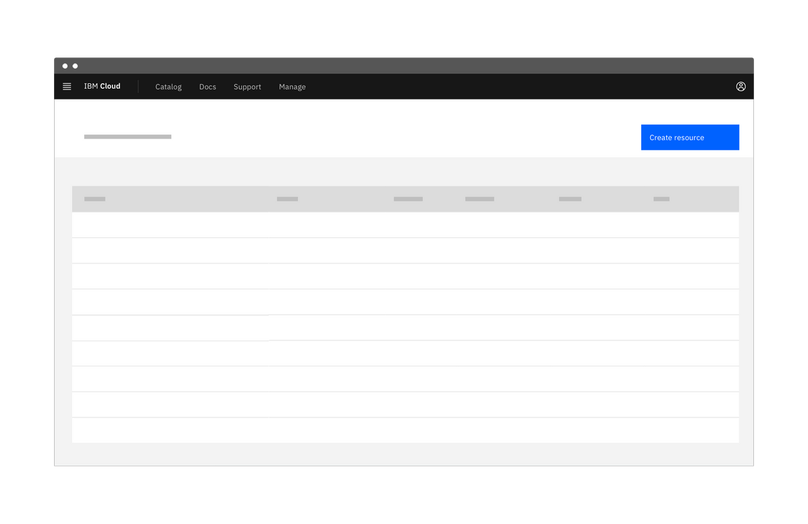 First phase of a dashboard using skeleton states to demonstrate progressive loading First phase of a dashboard using skeleton states to demonstrate progressive loading
