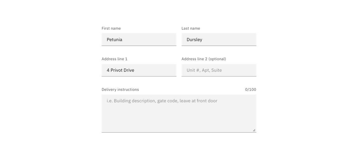 An example of a text input. An example of a text input.