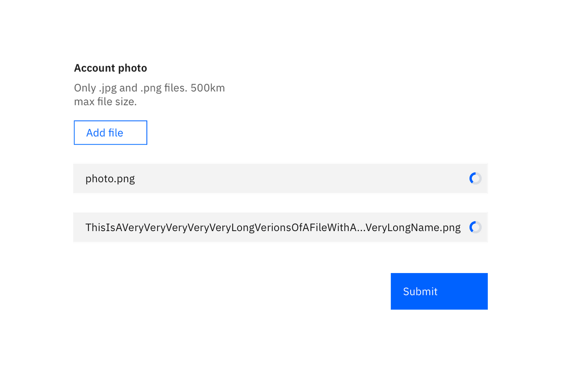 File uploading state File uploading state