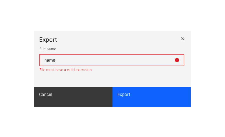 Example of validation errors Example of validation errors