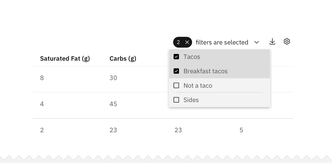 multi-selection filters multi-selection filters