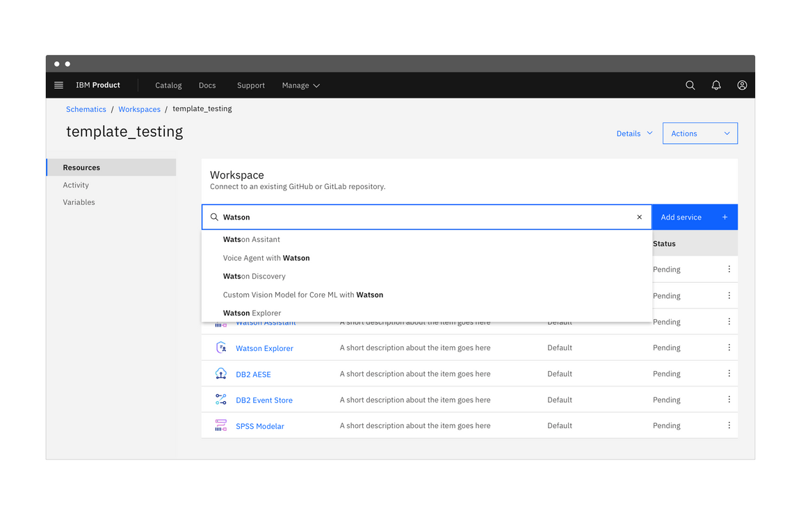 Example of an active search field Example of an active search field