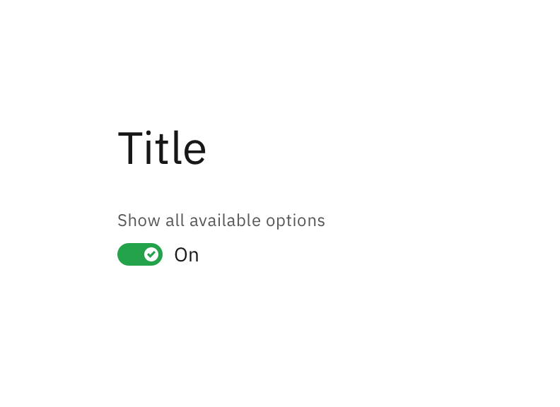 Show all options on Show all options on