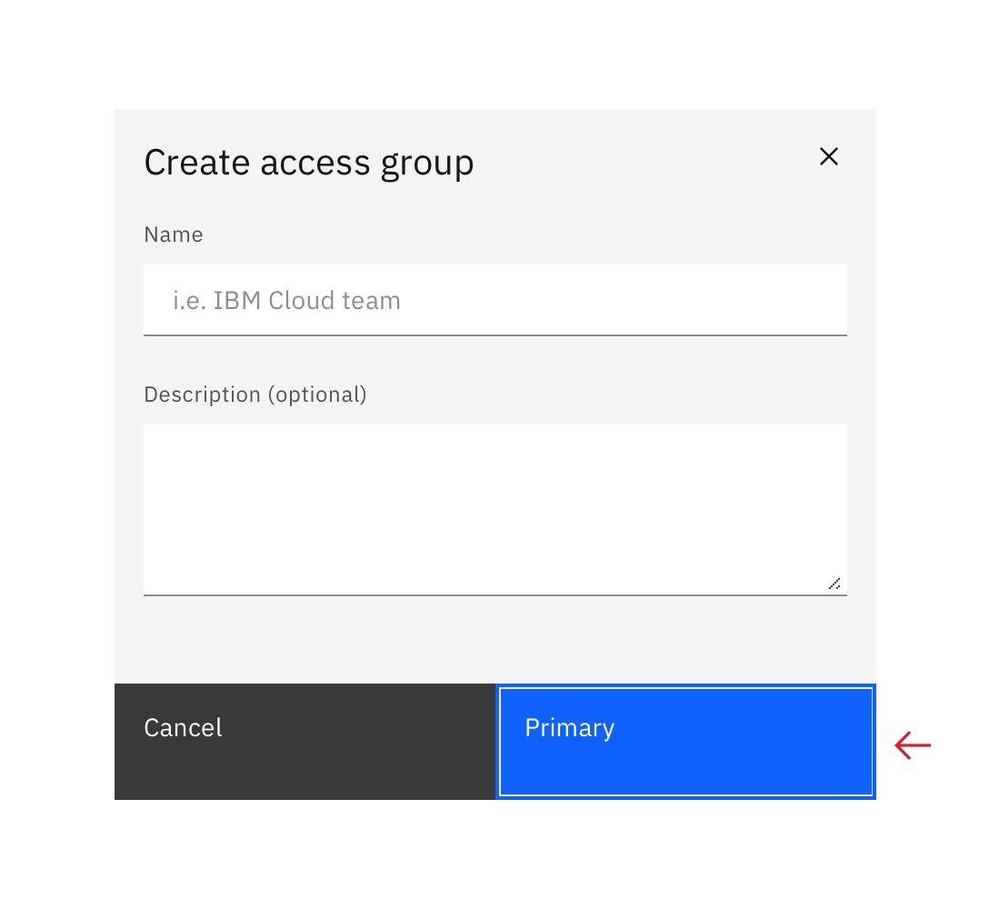 Don't set the first focus on the dialog button if there are inputs or selection to be made in the dialog. Don't set the first focus on the dialog button if there are inputs or selection to be made in the dialog.