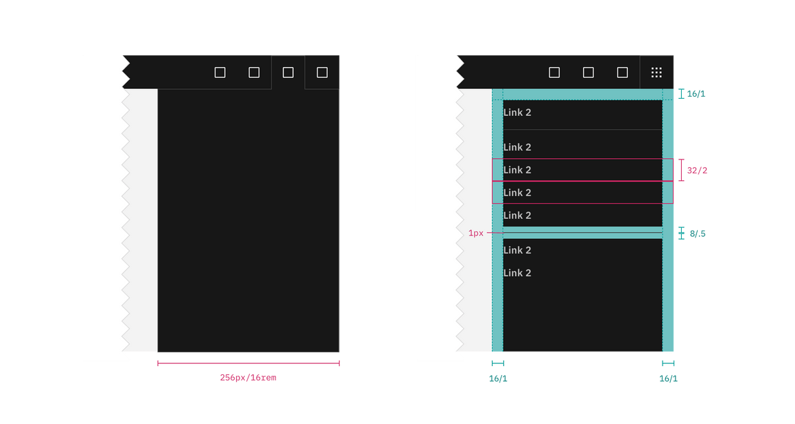 UI shell right panel example. UI shell right panel example.