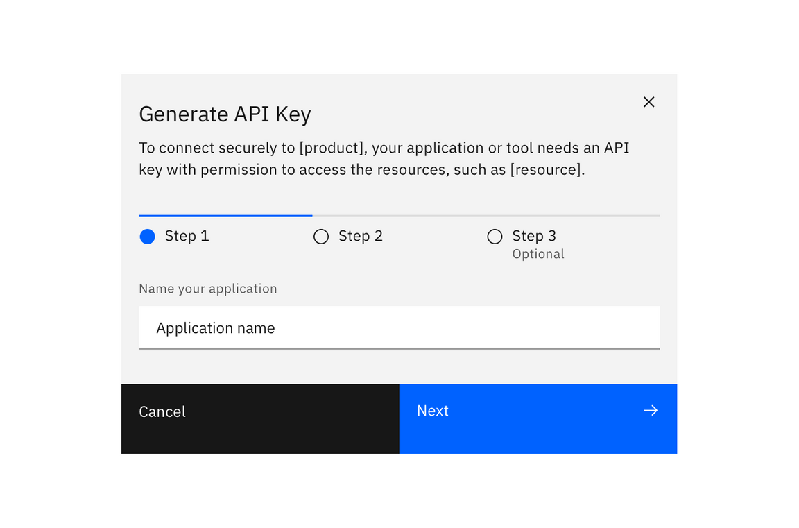 Example of an API key with a custom name Example of an API key with a custom name