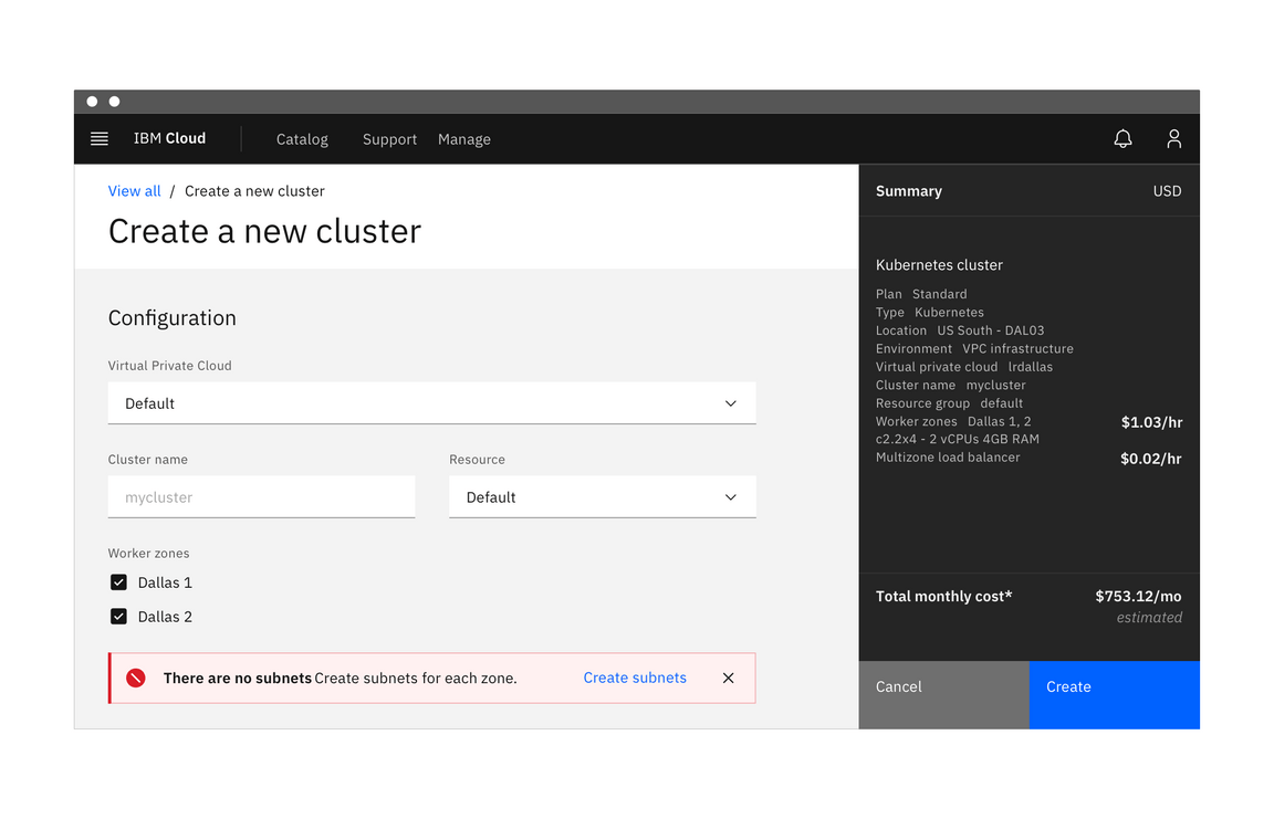 Inline notification in a product Inline notification in a product