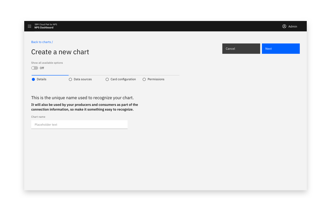 Multistep creation flow with view all options toggle Multistep creation flow with view all options toggle